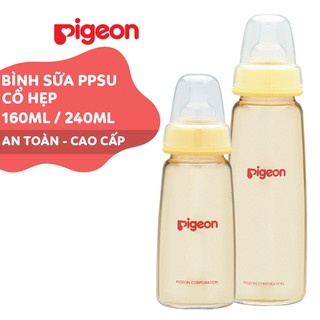 Bình sữa cổ hẹp PPSU Pigeon 160ml 240ml