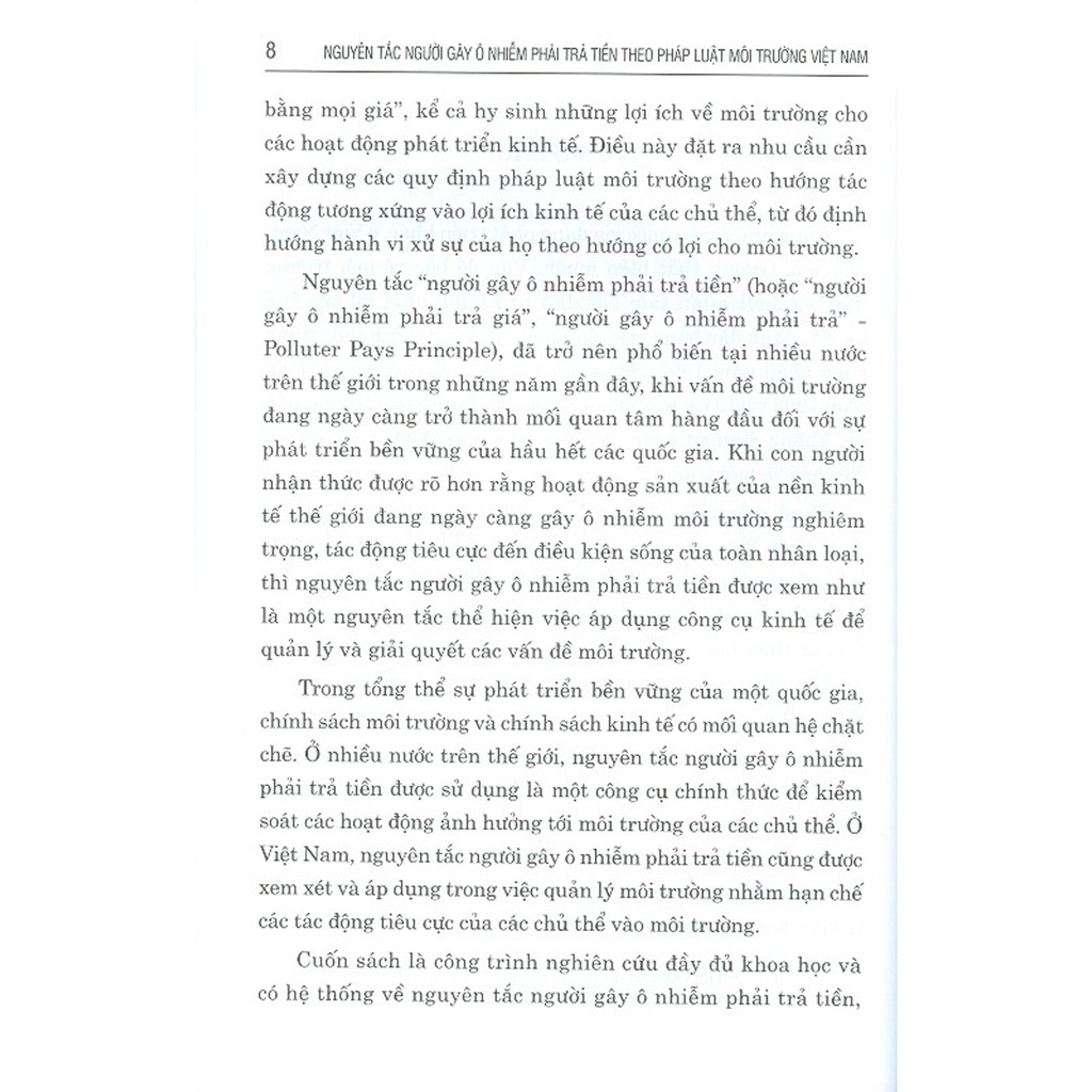 Sách - Nguyên Tắc Người Gây Ô Nhiễm Phải Trả Tiền Theo Pháp Luật Việt Nam (Sách Chuyên Khảo) | BigBuy360 - bigbuy360.vn