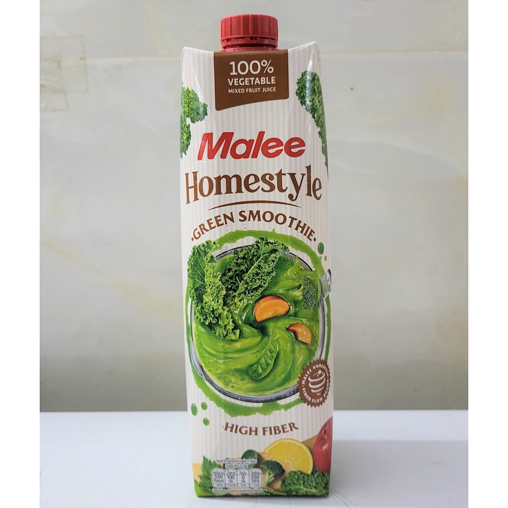 [Hộp 1 LÍT] NƯỚC HỖN HỢP RAU XANH VÀ TRÁI CÂY (eat clean) [Thailand] MALEE Homestyle Green Vegetable Smoothie (ttdt)