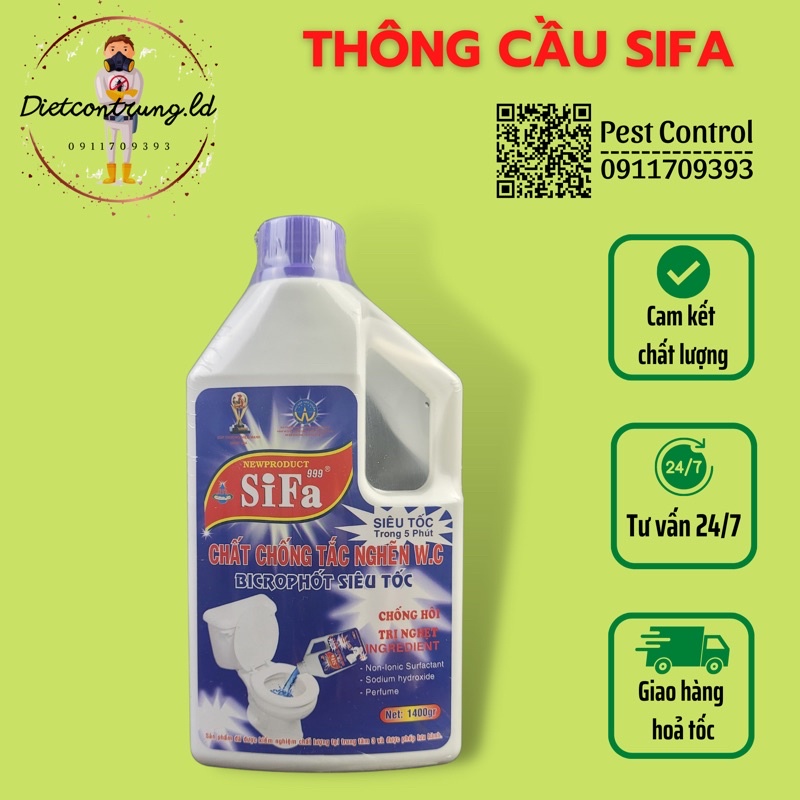 Thông cống, bồn cầu SIFA999 - 1400ml SIÊU MẠNH