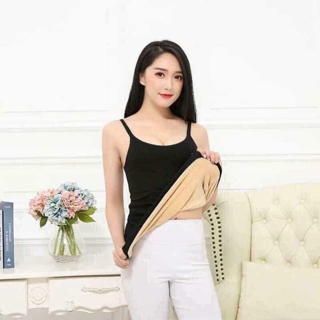 Áo 2 dây giữ nhiệt nữ lót lông ấm áp cho chị em
