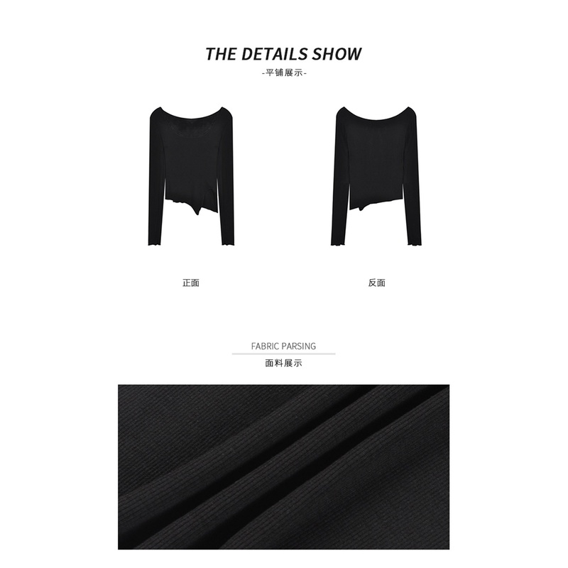 Áo thun tay dài dáng ôm thời trang Hàn Quốc cho nữ