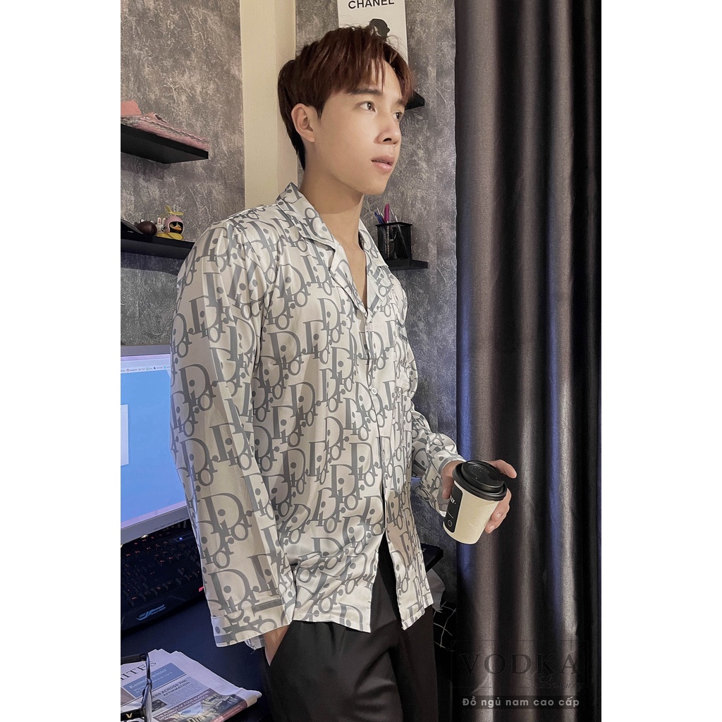 Đồ ngủ nam pijama nam VODKA LUXURY lụa satin loại 1 mềm mại, mỏng nhẹ thoáng mát sang chảnh D36