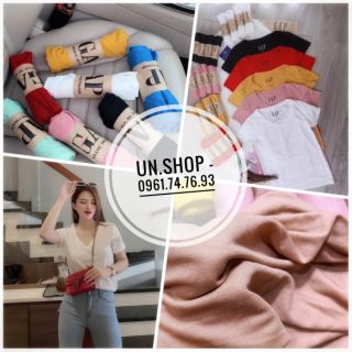 Áo GAP ❤️FREESHIP❤️ Áo Thun Nữ GAP Cổ Tim Tay Ngắn HOT 2020(Video Thật)