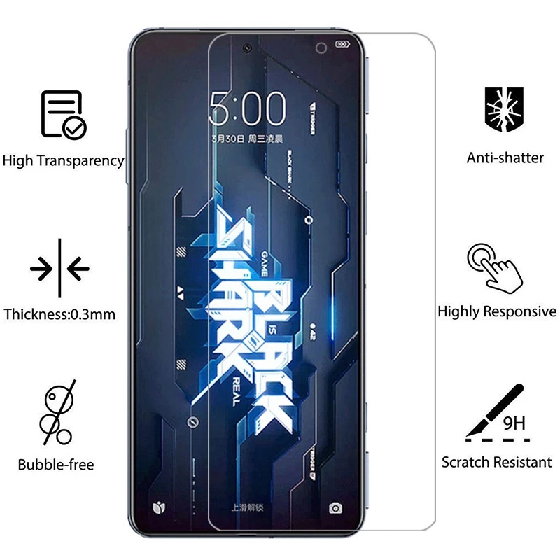 Xiaomi Black Shark 5 Black Shark 3 3S 2 4 4s Pro 9H HD Kính Cường Lực Bảo Vệ Màn Hình