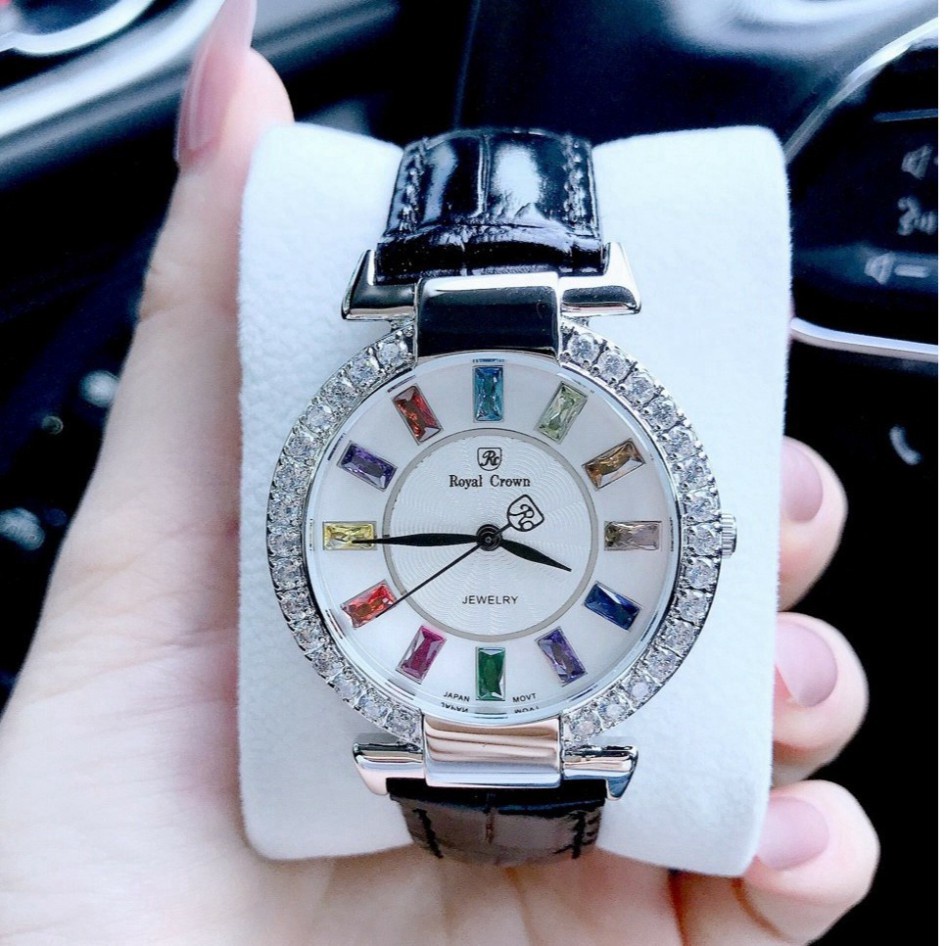 Đồng Hồ nữ Royal Crown Mặt Đính Đá Cao Cấp