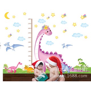 Decal dán tường thước đo khủng long BINBIN TD05 (Kích thước: 60x90cm)