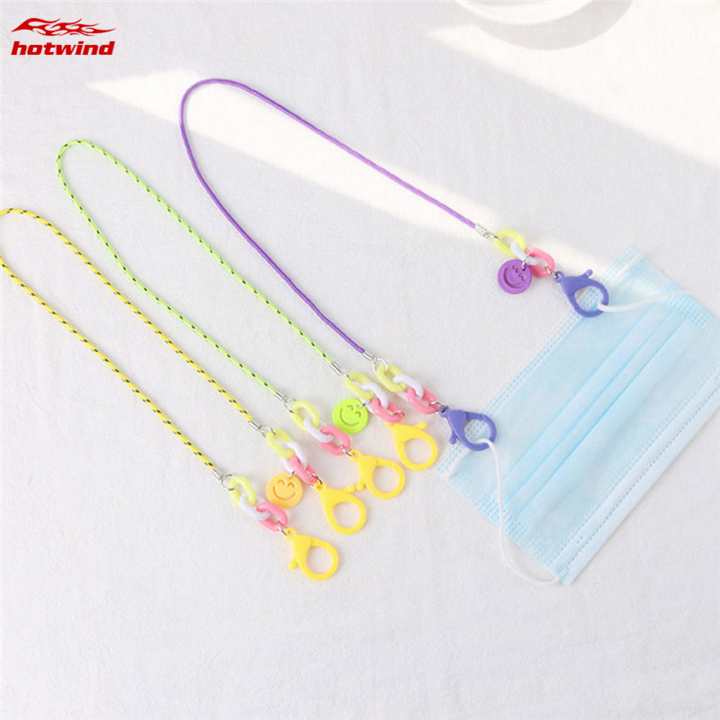 [Hàng mới về] Dây đeo khẩu trang hình mặt cười chất liệu acrylic tiện dụng