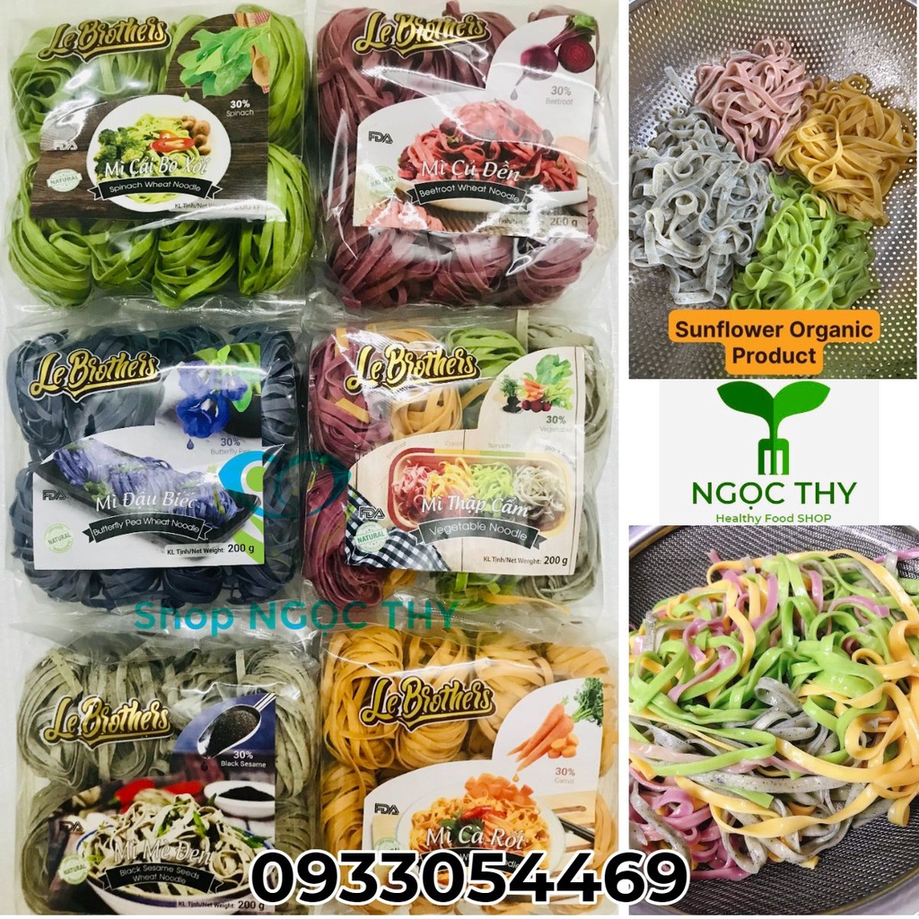 [Mã GROSALE55 giảm 8% đơn 500K] Mì rau củ bản to Duy Anh Food gói 200gr 8 vắt