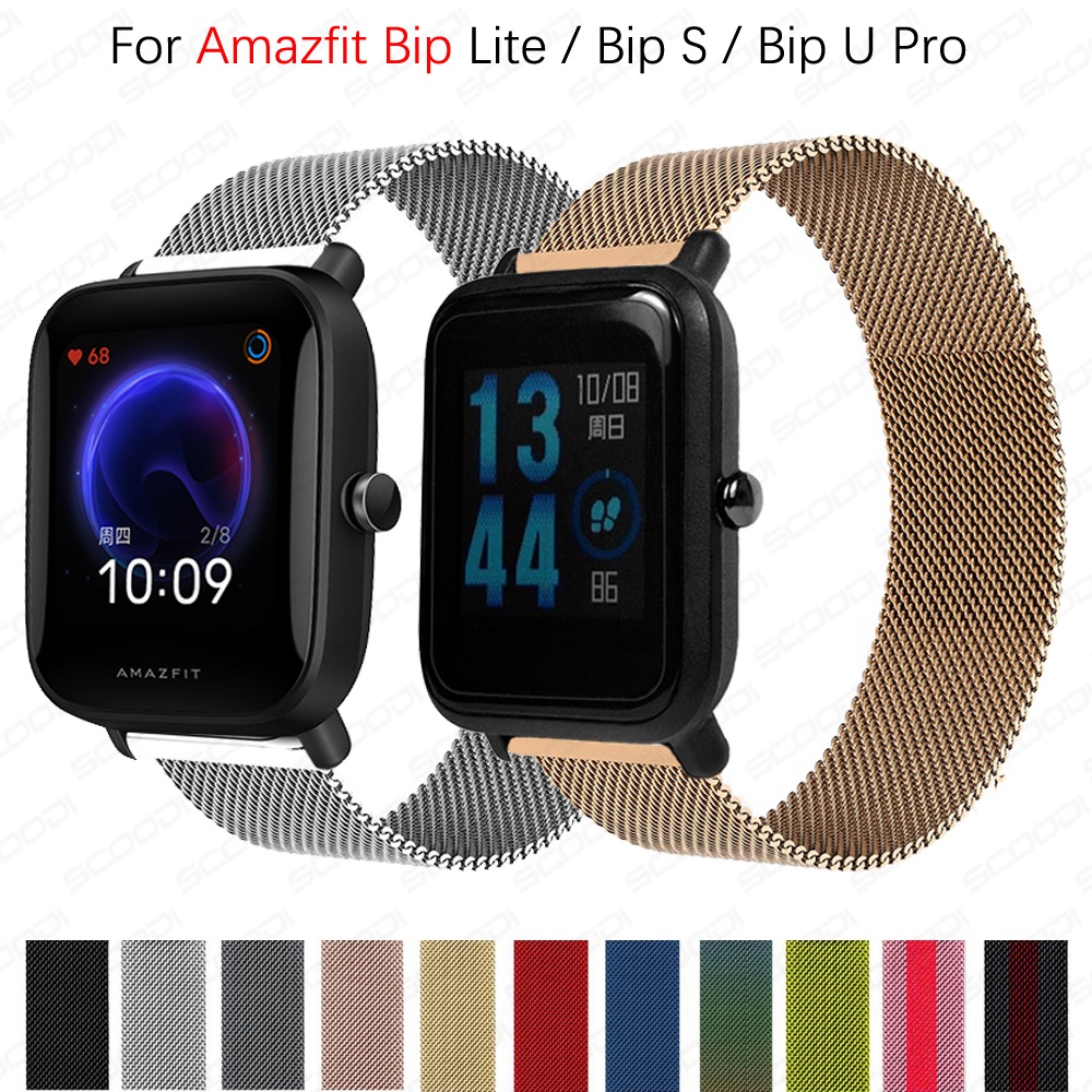 Dây Đeo Inox Cho Đồng Hồ Thông Minh Huami Amazfit bip Lite 1S bip 3 / bip u pro / bip s