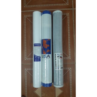 COMBO 3 LÕI LỌC 20IN QK,DÙNG CHO TẤT CẢ MÁY LỌC NƯỚC,LỌC THÔ.