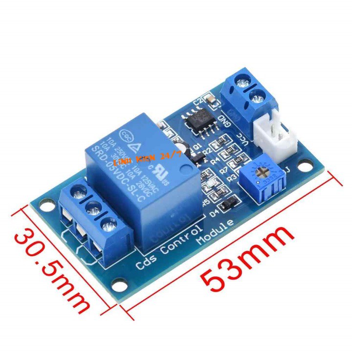 Mạch Cảm Biến Ánh Sáng 1 Relay 5V, 12V  XH-M131