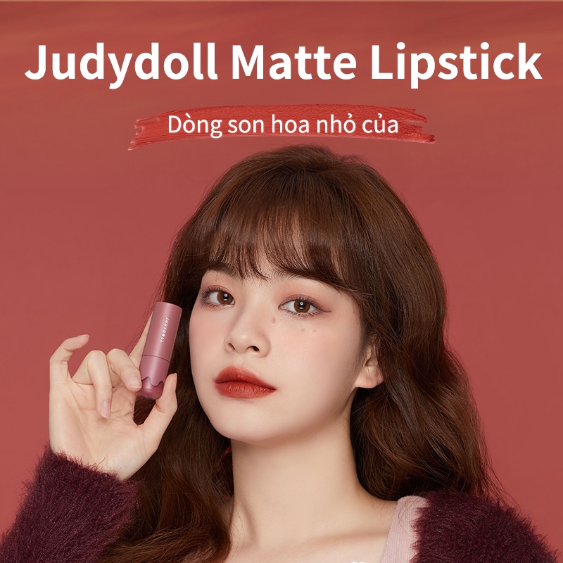 Judydoll hoa cam đàn hồi son môi hoa nhỏ 4g