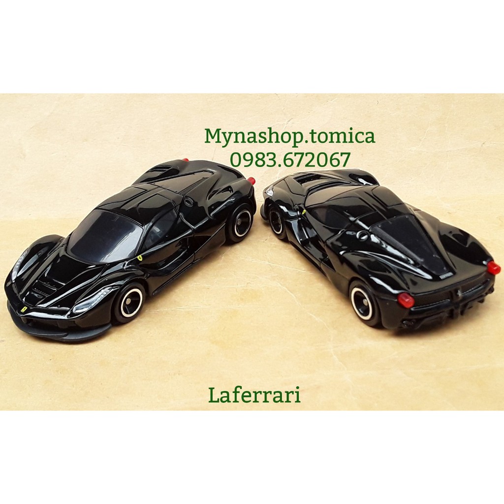 Đồ chơi mô hình tĩnh xe tomica, Ferrari, LaFerrari (đen) có hộp như hình, tặng hộp PVC