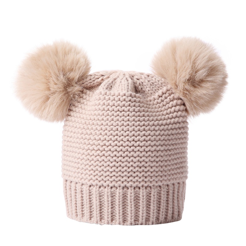 Mũ beanie dệt kim giữ ấm thời trang thu đông cho bé