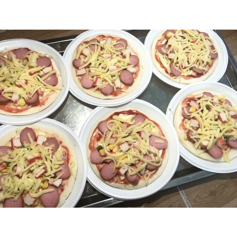 Bánh pizza xúc xích xông khói thanh cua 14/23cm hoả tốc hcm