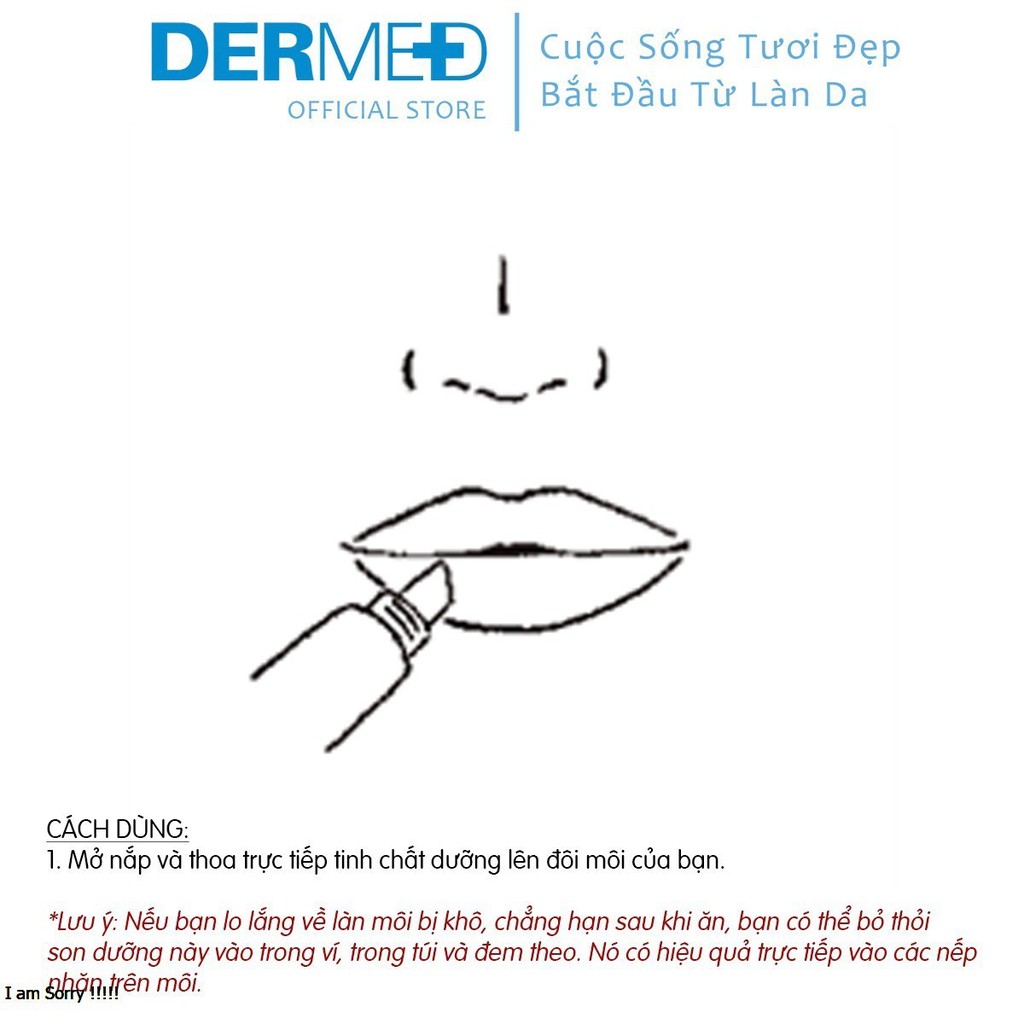 Kem dưỡng môi Dermed Lip Treatment tuýp 8g