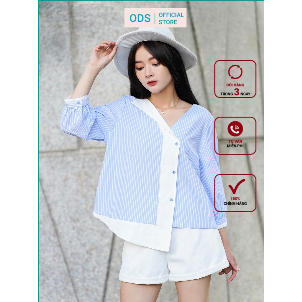 Áo cổ V trước Oversized tay phồng măng set [ZB3]