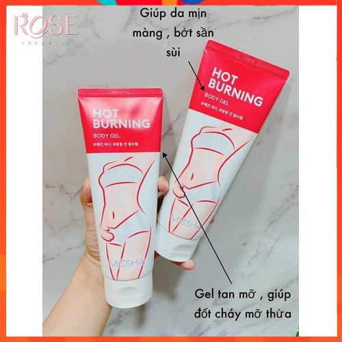Kem Tan Mỡ Bụng Đùi Missha ⚡⚡ Hot Burning Perfect Body Gel Hàn Quốc - Gel Giảm Rạn, Nứt Da Sau Sinh 200Ml