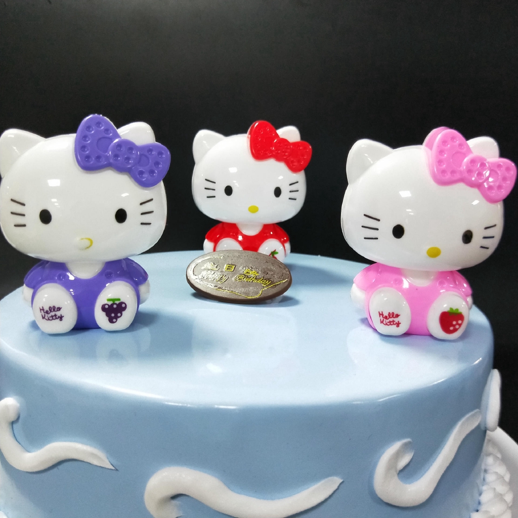 hello kitty birthday cupcake toppers cake toys for girls children birthday party supplies