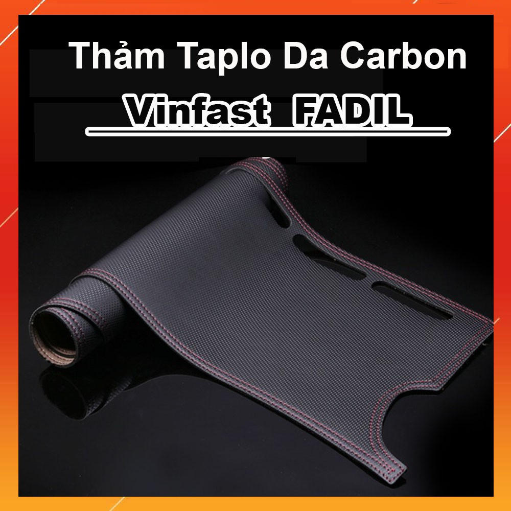 Thảm Taplo Da Vân Carbon Xe Vinfast Fadil cao cấp có lớp chống trượt