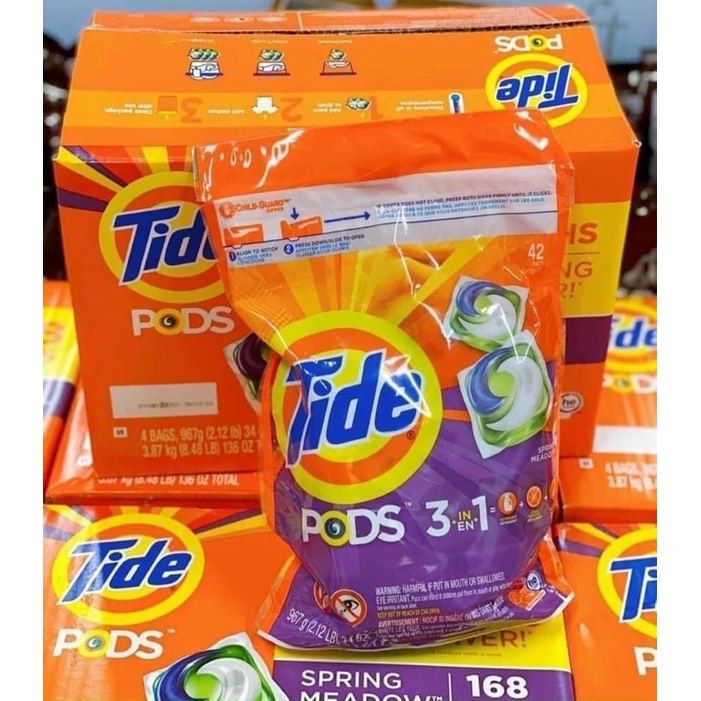 Viên giặt Tide Pods Spring Meadow 4x42 packs