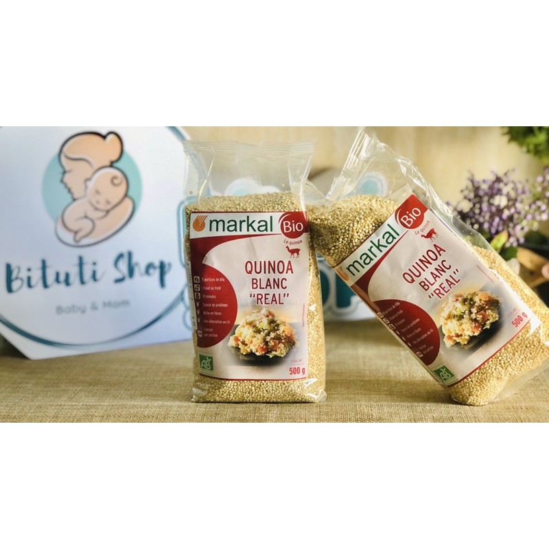 Quinoa (diêm mạch trắng) hữu cơ Markal - tách lẻ 100gr hoặc nguyên túi 500gr