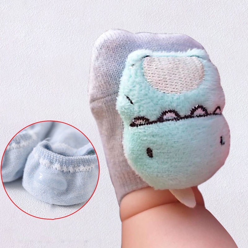 Đôi vớ cotton hoạ tiết hoạt hình dễ thương chống trượt cho bé yêu từ 0-3 tuổi