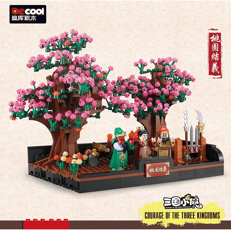 Mô hình lego Tam Quốc kết nghĩa vườn đào Lưu Bị, Quan Công, Trương Phi