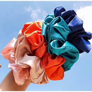 Cột tóc vải Scrunchies satin nhiều màu hot trend