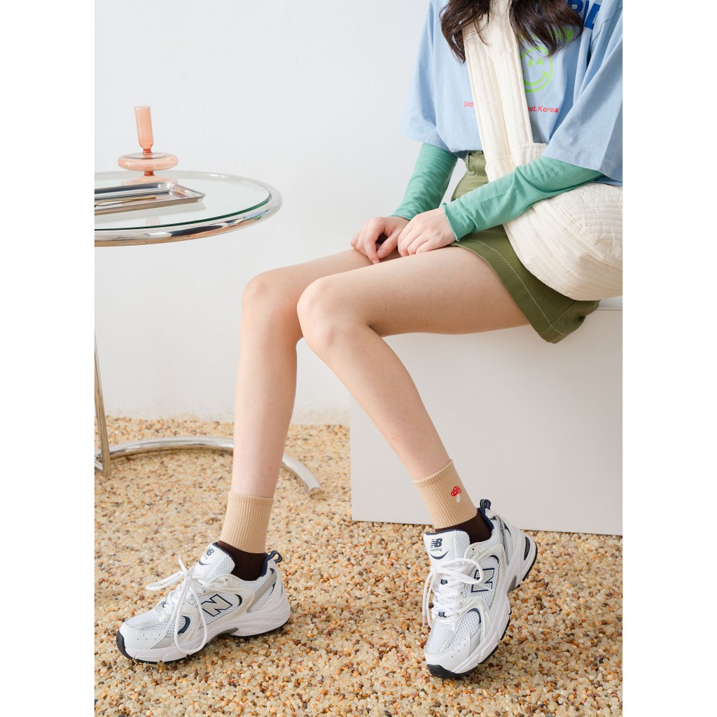 Vớ cao cổ viền màu, tất cổ cao họa tiêt hoạt hình nhỏ xinh NEKO