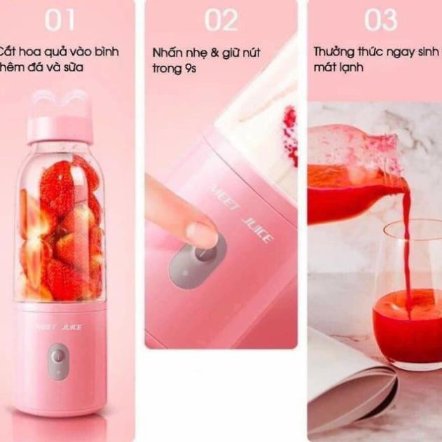 Máy Xay Sinh Tố Cầm Tay Mini Meet Juice