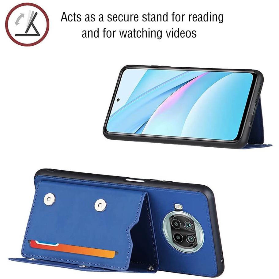 Bao Da Điện Thoại Dạng Ví Nắp Lật Có Ngăn Đựng Thẻ Cho Xiaomi Mi 10t Lite Redmi Note9 Pro Note9Pro 5g 10t Lite 5g