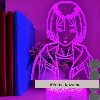 Đèn led 3d 7 màu hình anime Haikyuu Hinata Shoyo Kageyama Tobio dễ thương