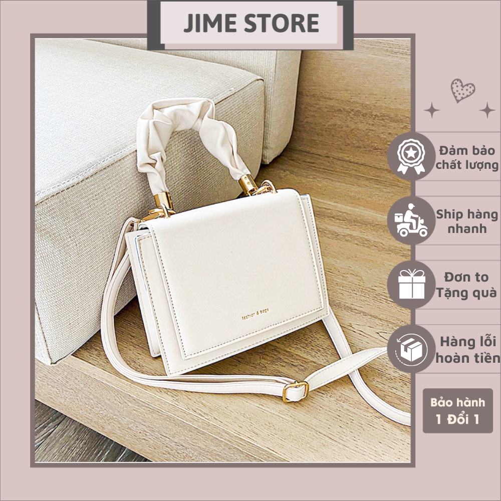 Túi Xách Nữ Đeo Chéo Nắp Vuông Form Cứng Quai Nhúm Cực Chảnh JIME STORE T24