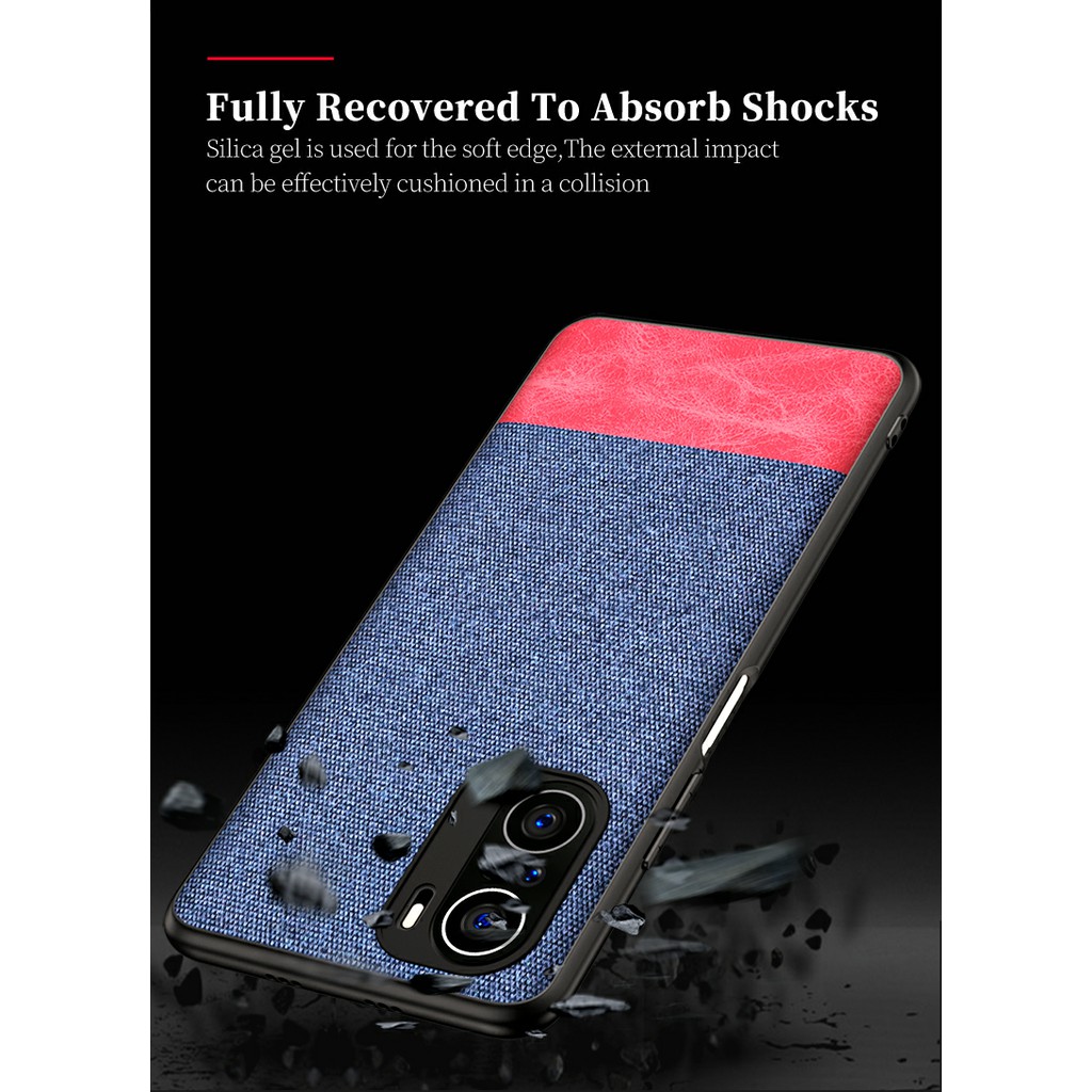 Ốp lưng Poco F3 / Redmi K40 / K40 Pro dùng chung chống sốc vải da thời trang cao cấp