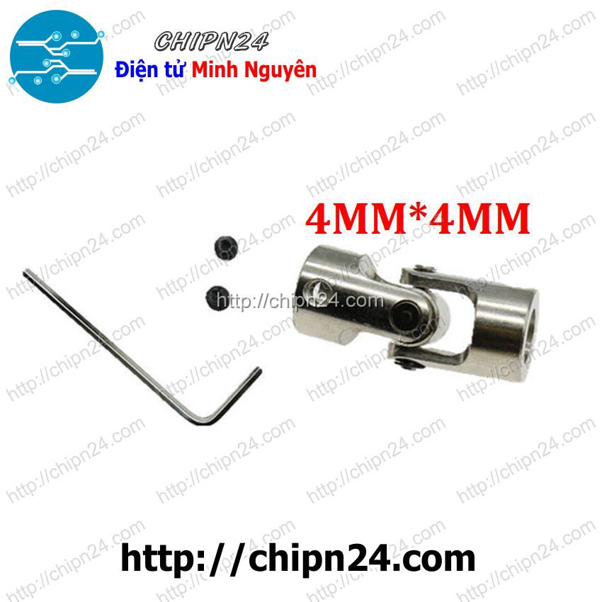 [1 CÁI] (KG1) Khớp cardan 4mm-4mm (tặng Cây Mở Lục Giác M3)