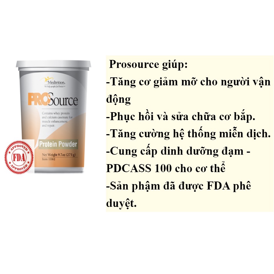 Sữa Prosource -Đạm chuẩn PDCASS 100-USA