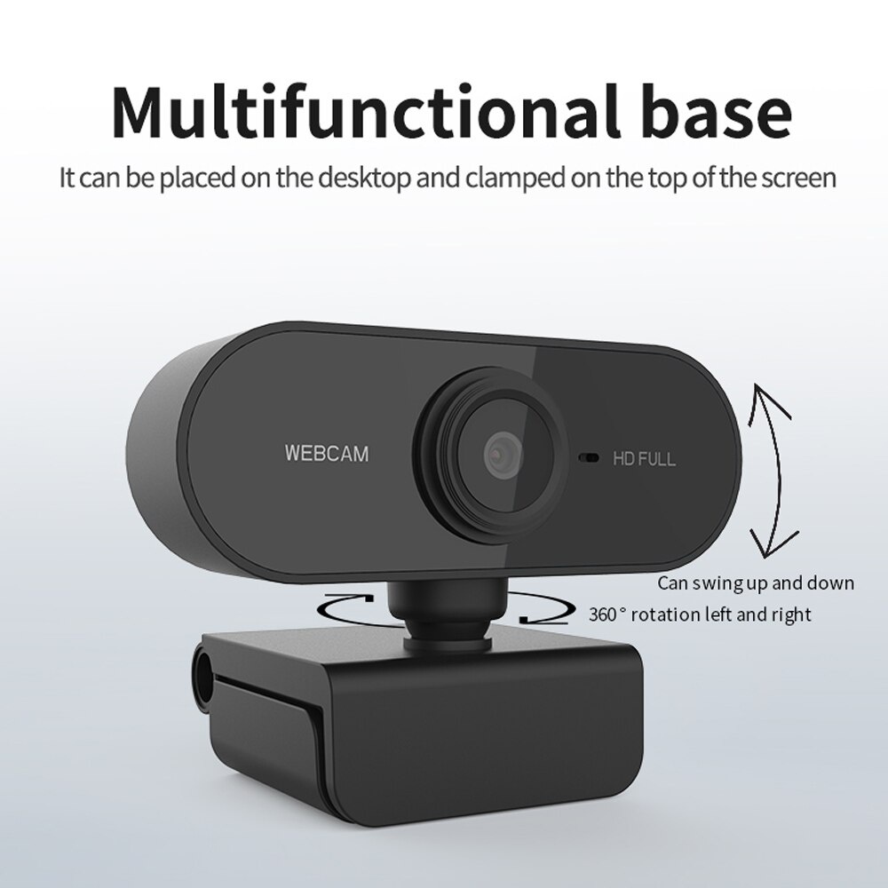 Webcam máy tính có mic, camera pc HD 1080P Tích Hợp Micro Cổng USB Tiện Dụng