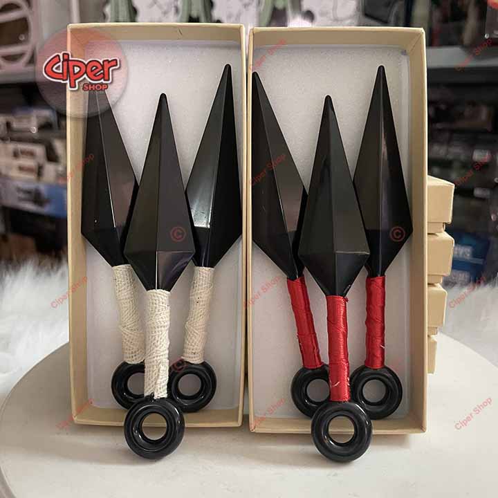 Bộ 3 Mô hình Kunai Làng Lá - Figure Kunai Naruto  - Phi tiêu nhựa Naruto