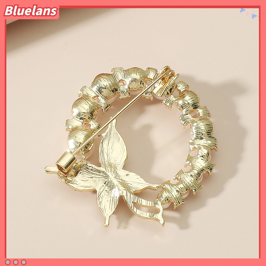 Ghim Cài Áo Hình Tròn Đính Ngọc Trai Giả Sang Trọng 48h