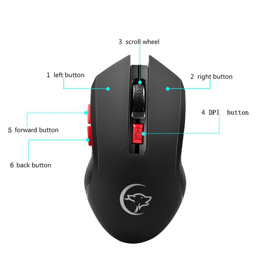 ⚡Chuột Không Dây Chơi Game 2.4GHz Với Đầu Cắm USB G817 Mause