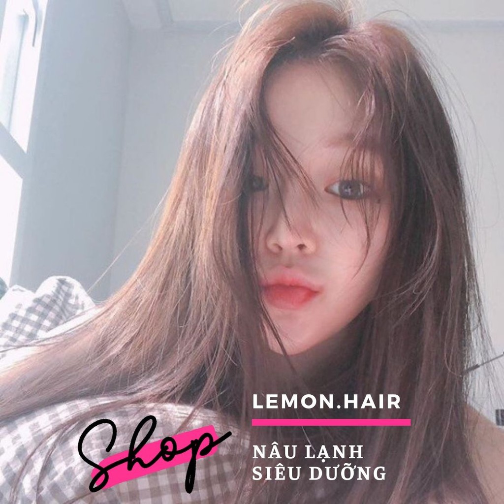 thuốc nhuộm tóc nâu lạnh + tặng oxy trợ dưỡng - lemon.hair