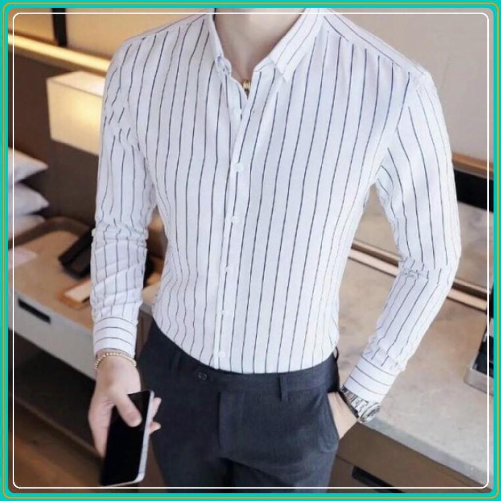 Áo sơ mi - Áo sơ mi nam đẹp - Chất liệu lụa mềm mịn, thoáng mát, kiểu dáng slimfit trẻ trung, thanh lịch, tôn dáng