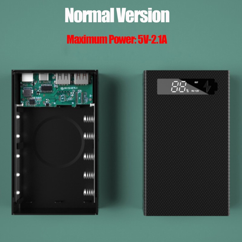 Vỏ hộp Powerbank có thể tháo rời với màn hình LCD