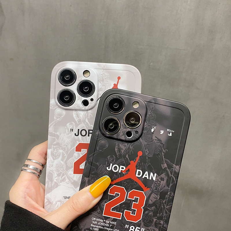 Ốp Điện Thoại Dẻo In Hình The Jordan 23 Bảo Vệ Ống Kính Cho iPhone 14 13 11 12 Pro Max Xs Max XR