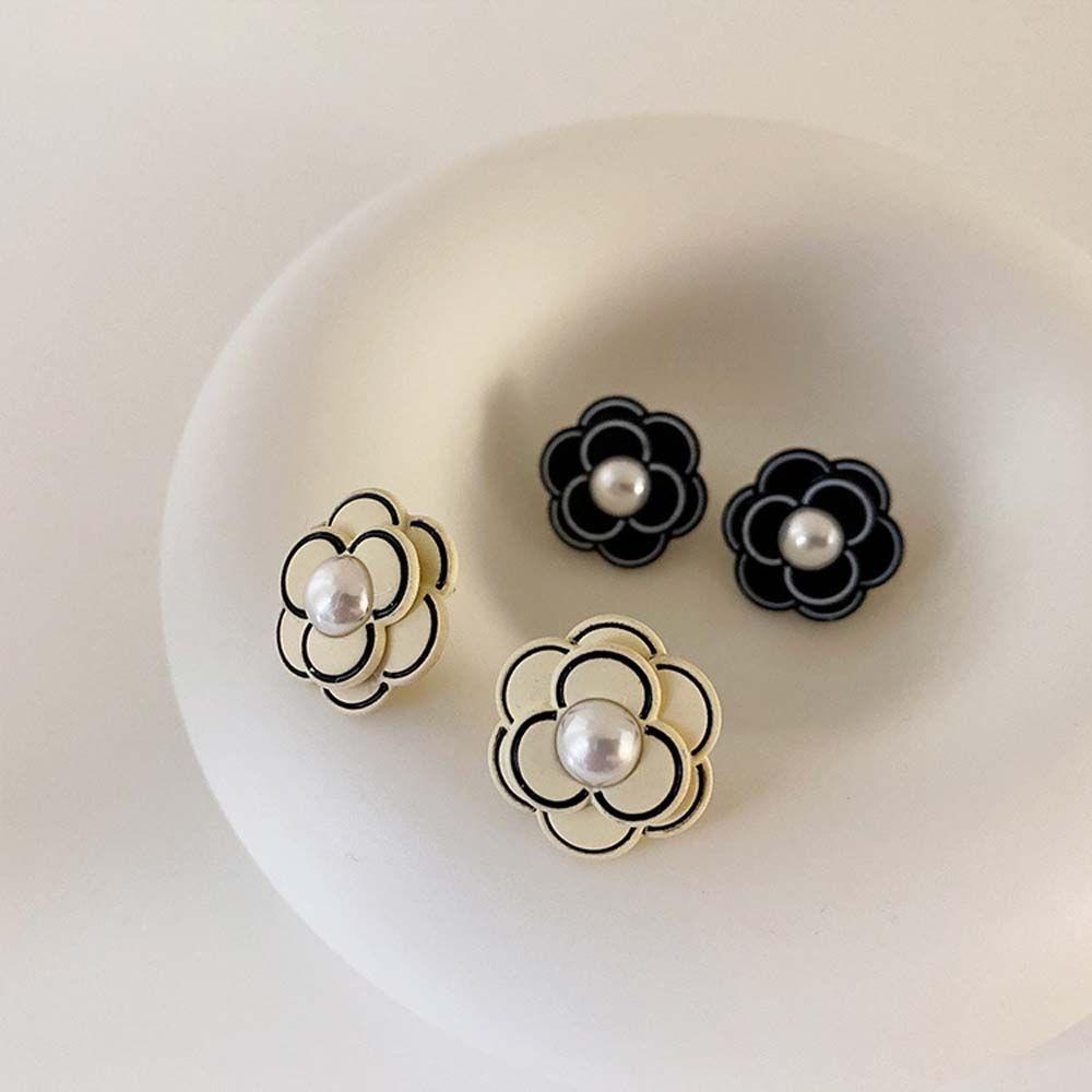 USNOW Bông Tai Mạ Bạc 925 Hình Hoa Trà Sang Trọng Cho Nữ