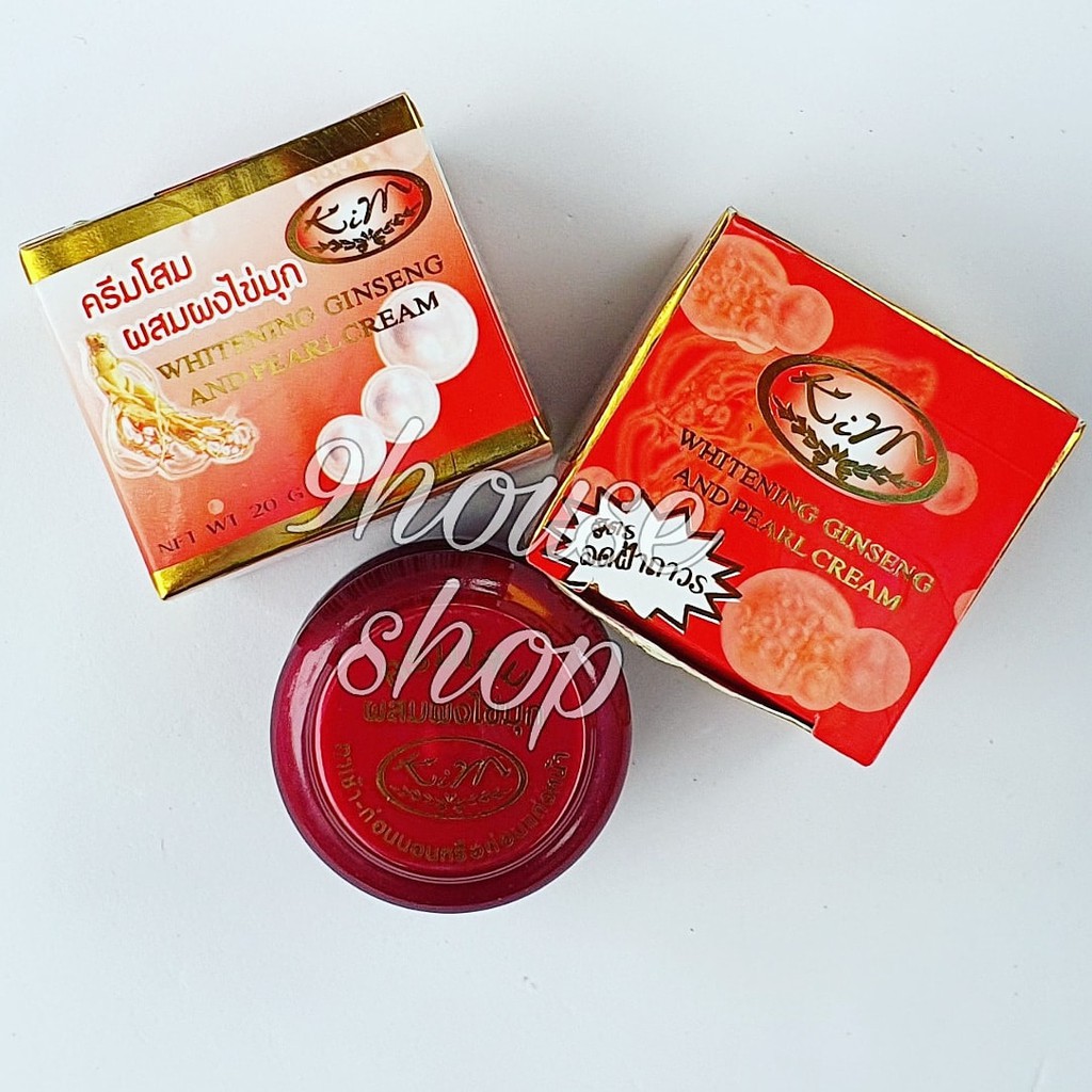 01 Hủ Kem Kim ĐỎ Whitening Ginseng &amp; Pearl Cream 20gram Thái Lan