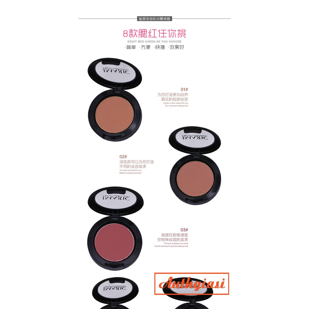 [XỊN] Phấn má hồng Imagic Mineralize Blush nhỏ gọn màu xinh xắn tròn 12g | BigBuy360 - bigbuy360.vn