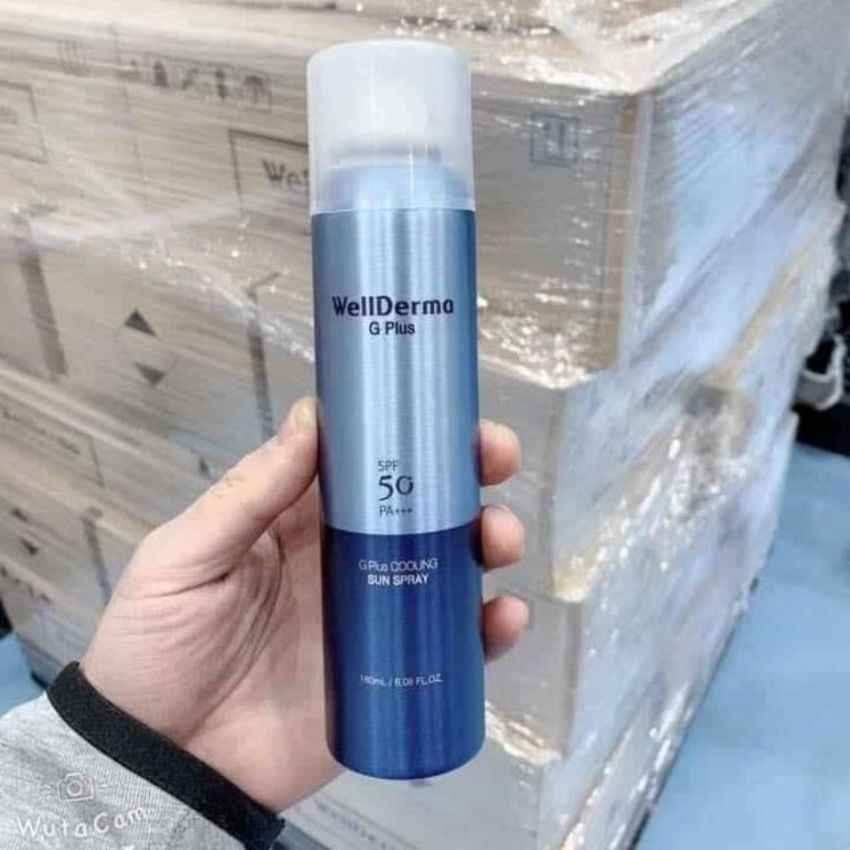[Hàng auth] Xịt chống nắng wellderma cho body trắng da hàn quốc chính hãng